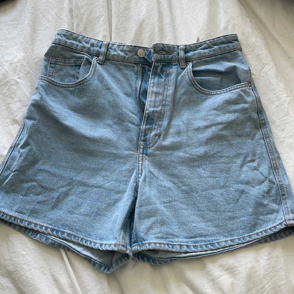 Zara mom jean shorts